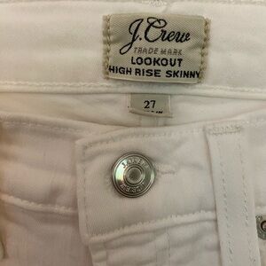 J Crew White Skinny Jeans size 27
